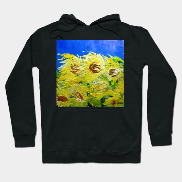 The wind in the sunflowers. Hoodie by NataliaShchip